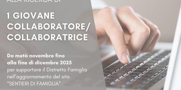 Immagine decorativa per il contenuto Il Distretto famiglia Valle dei Laghi è alla ricerca di un/a collaboratore/trice