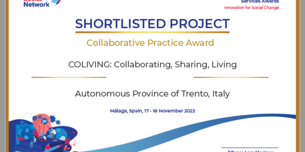 Immagine decorativa per il contenuto Il Coliving tra i migliori progetti all'European Social Services Awards 2022