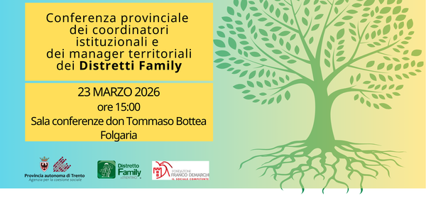 Immagine decorativa per il contenuto Conferenza provinciale dei coordinatori istituzionali e dei manager territoriali dei Distretti famiglia