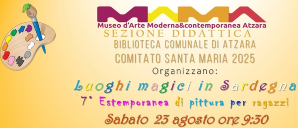 Immagine decorativa per il contenuto 7° estemporanea di pittura per bambini nel comune family di Atzara