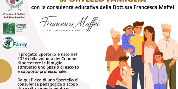 Immagine decorativa per il contenuto Riapre lo Sportello famiglia nel comune “amico della famiglia” di Calliano 