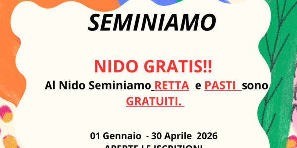 Immagine decorativa per il contenuto Nido gratis nel comune di San Benedetto val di Sambro