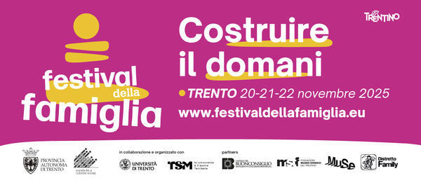Immagine decorativa per il contenuto Il Festival della Famiglia di Trento si rinnova: focus su “Costruire il domani”