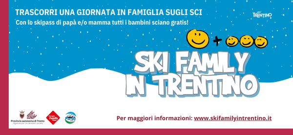Immagine decorativa per il contenuto Ski family: con lo skipass di papà e/o mamma tutti i figli minorenni sciano gratis!