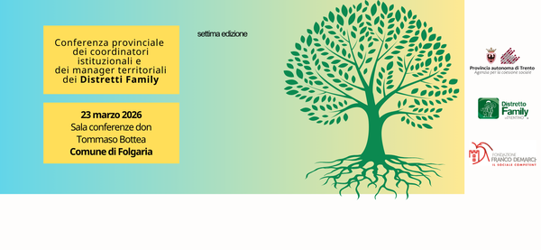 Immagine decorativa per il contenuto Conferenza provinciale dei coordinatori istituzionali e dei manager territoriali dei Distretti famiglia