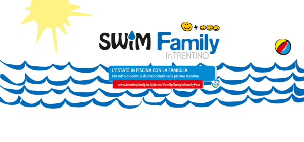 Immagine decorativa per il contenuto Famiglie in piscina a prezzi scontati con Swim family in Trentino