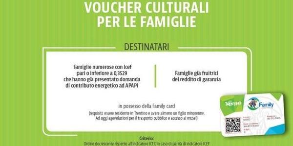 Immagine decorativa per il contenuto Voucher culturale il video : la cultura “in formato famiglia”